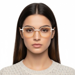 Irregular Orange Metal Glasses #BS2425-0175