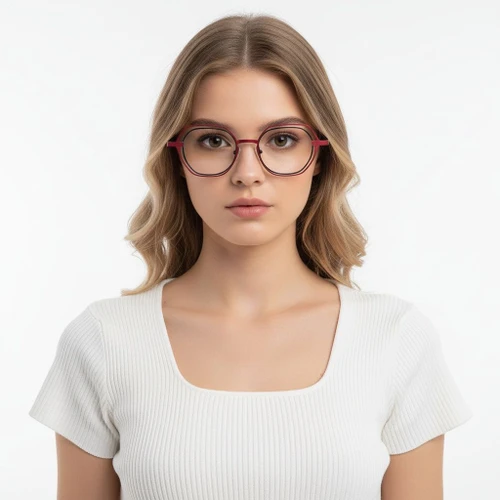 Geometric Pink Metal Glasses #BS2425-0192