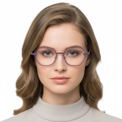 Geometric Purple Metal Glasses #BS2425-0197