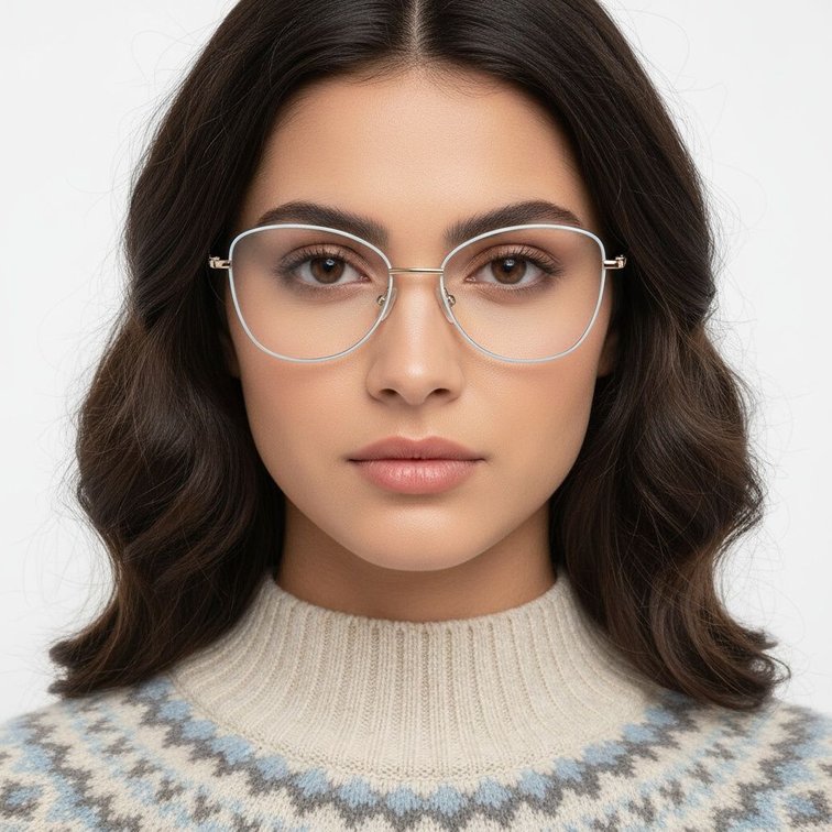 Gafas de metal azul mariposa #BS2425-0208