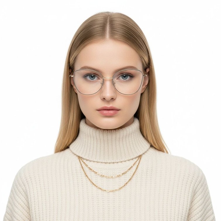 Gafas de metal gris mariposa #BS2425-0211
