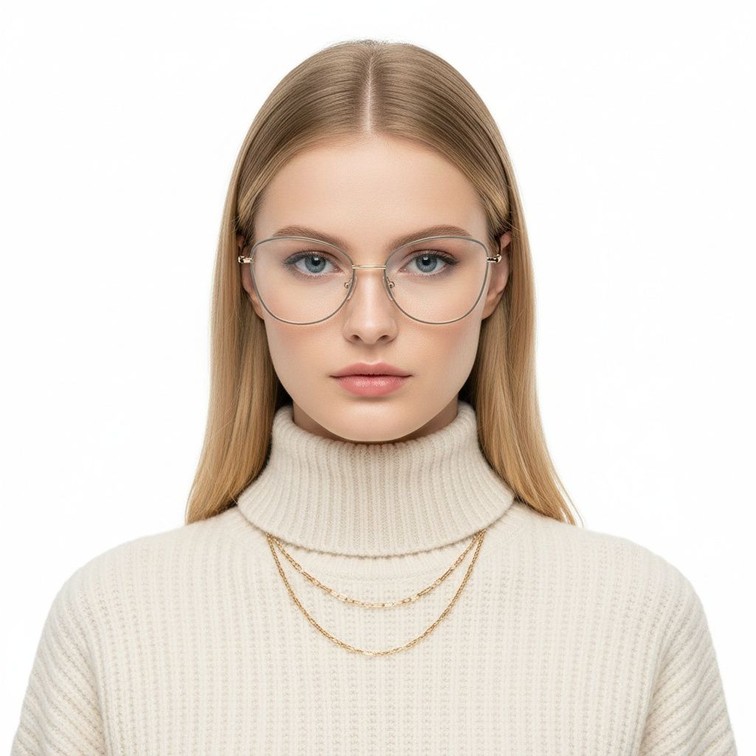 Gafas de metal gris mariposa #BS2425-0211