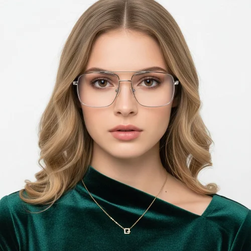 Lunettes aviateur en métal argenté #BS2425-0226