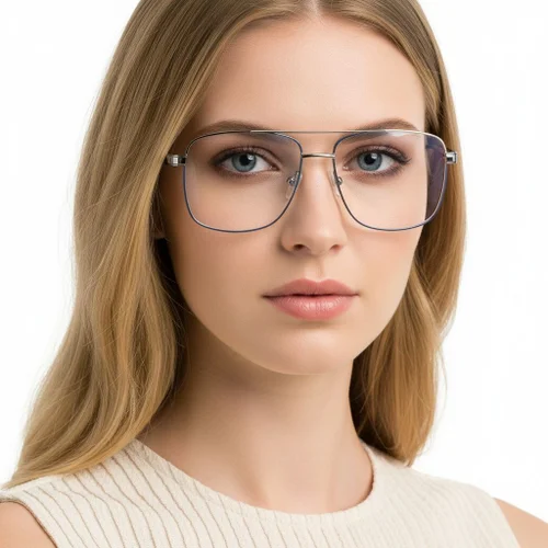 Lunettes aviateur en métal bleu #BS2425-0229