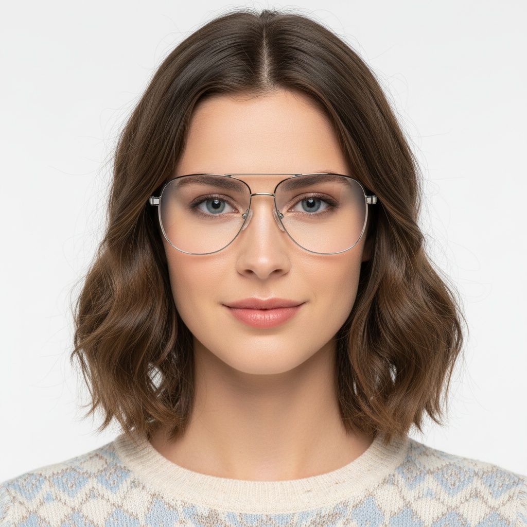 Aviator Zwarte Metalen Bril #BS2425-0236