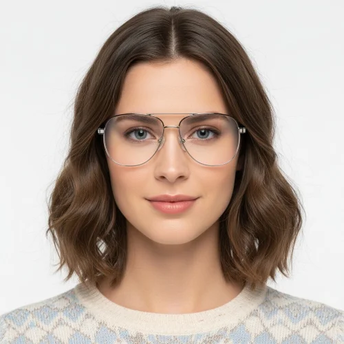 Lunettes aviateur noires en métal #BS2425-0236