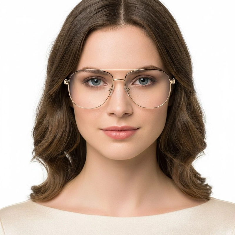 Lunettes aviateur en métal marron #BS2425-0237