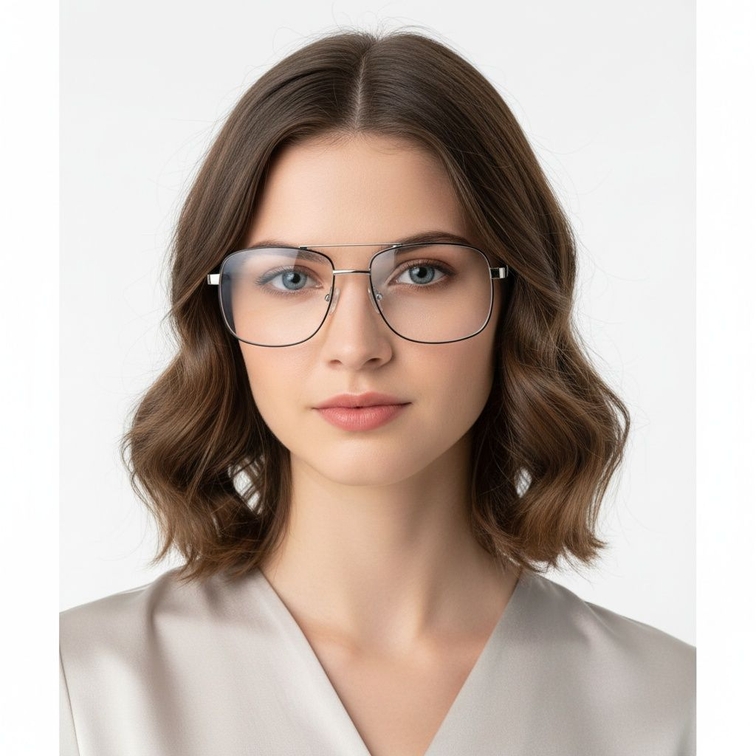 Gafas de aviador de metal negro #BS2425-0241