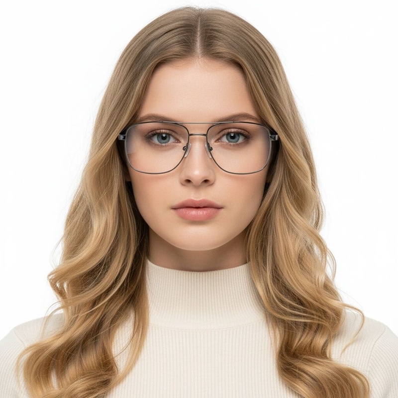 Aviator Blue Metal Glasses #BS2425-0249