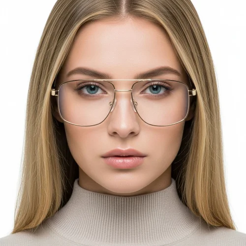 Lunettes aviateur en métal marron #BS2425-0261