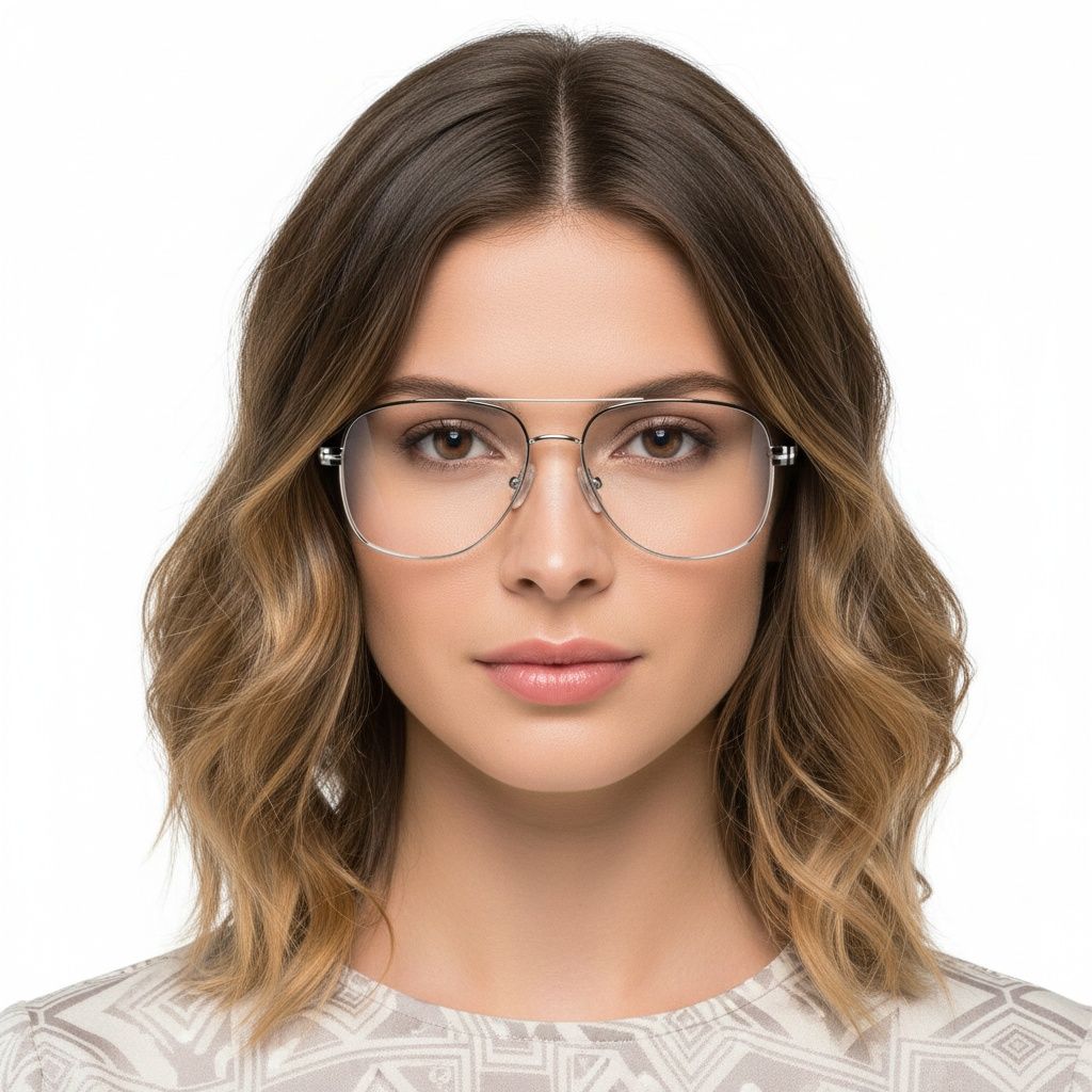 Aviator Zilveren Metalen Bril #BS2425-0264