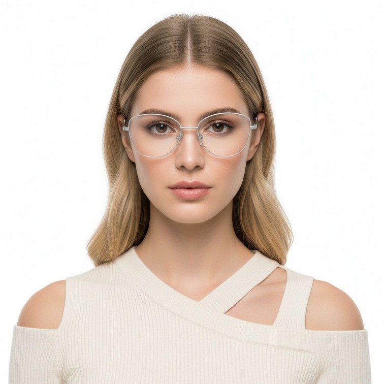 Butterfly White Metal Glasses #BS2425-0279
