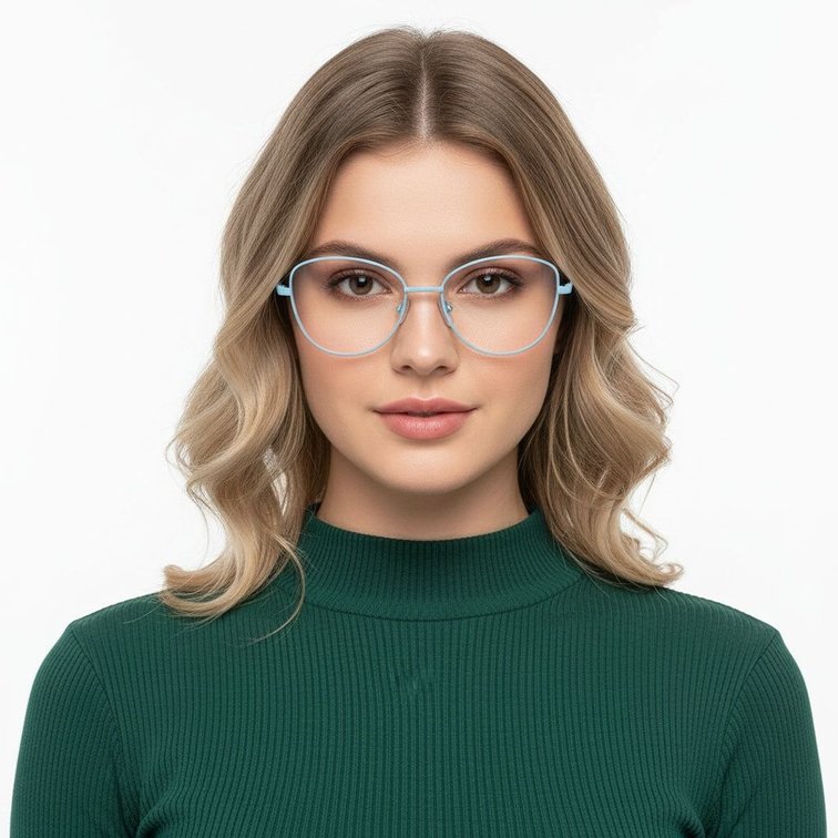 Butterfly Blue Metal Glasses #BS2425-0282