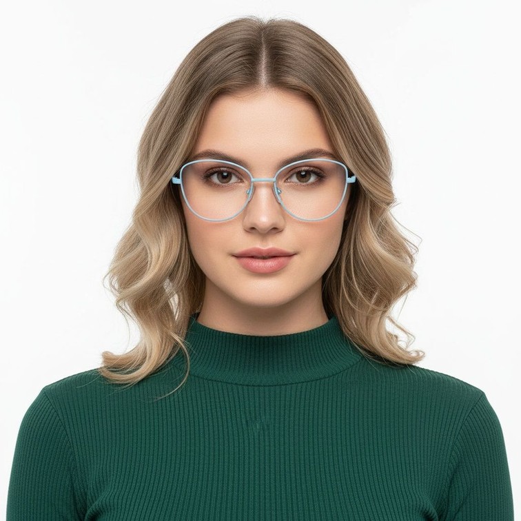 Butterfly Blue Metal Glasses #BS2425-0282