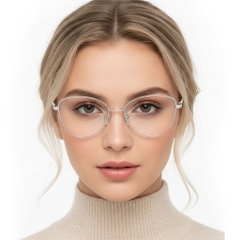 Butterfly White Metal Glasses #BS2425-0285