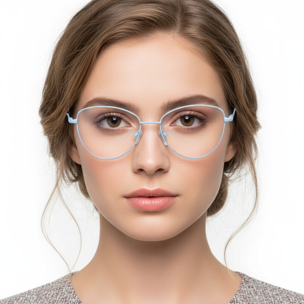 Butterfly Blue Metal Glasses #BS2425-0288