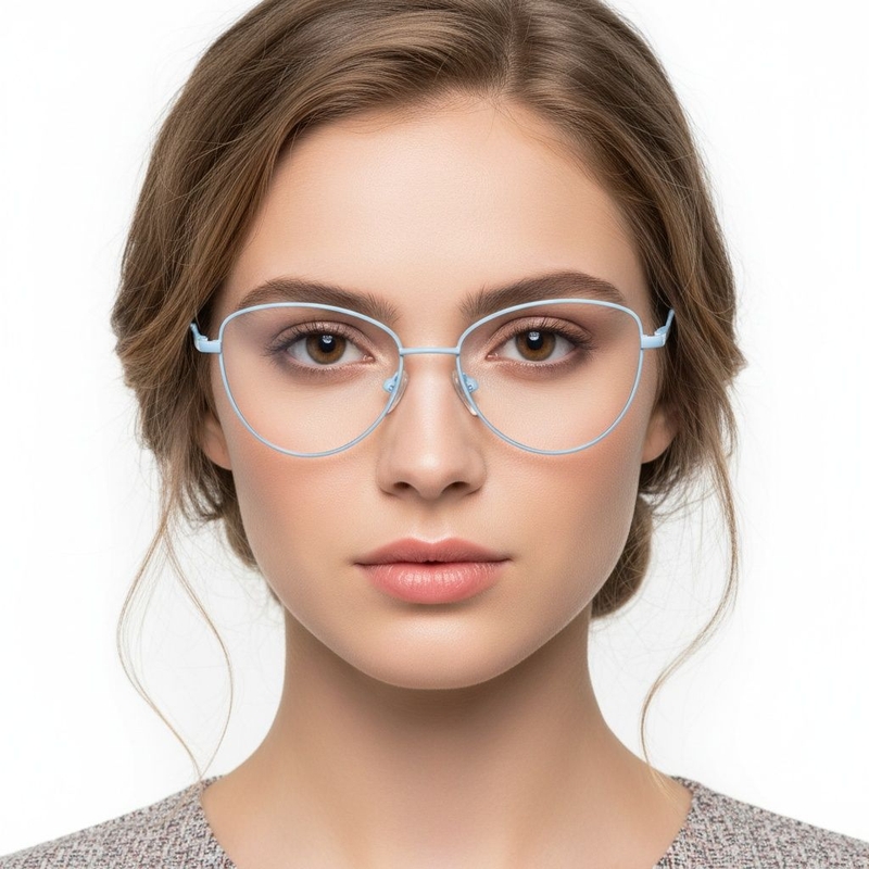 Butterfly Blue Metal Glasses #BS2425-0288