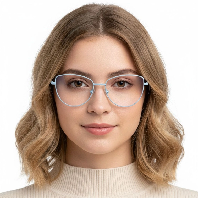 Gafas de metal azul mariposa #BS2425-0294