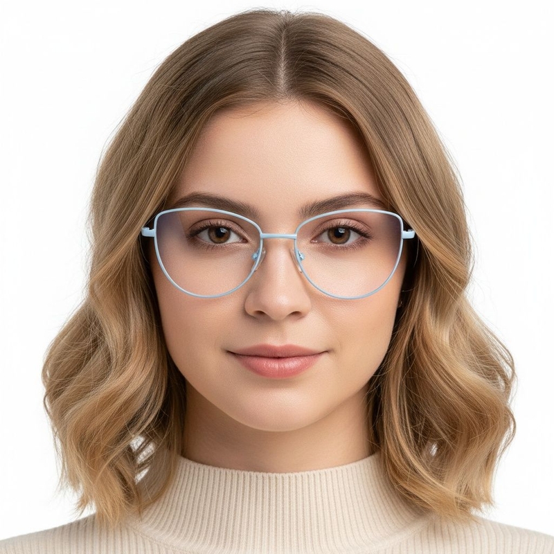 Gafas de metal azul mariposa #BS2425-0294