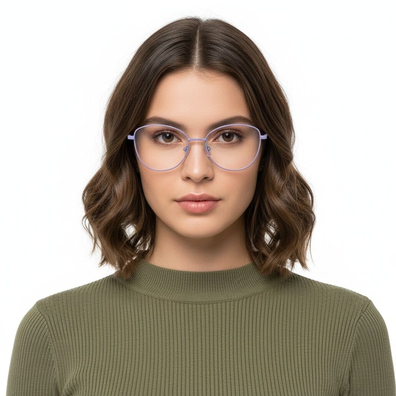 Lunettes papillon violettes en métal #BS2425-0296