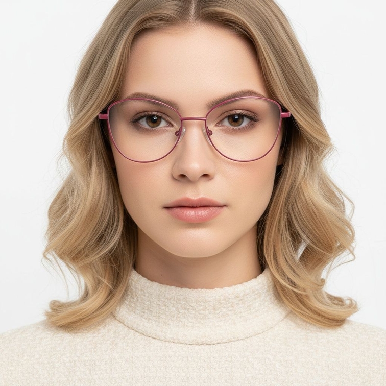 Butterfly Pink Metal Glasses #BS2425-0298