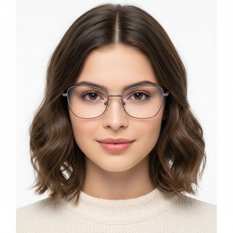 Gafas de metal morado con forma de mariposa #BS2425-0305