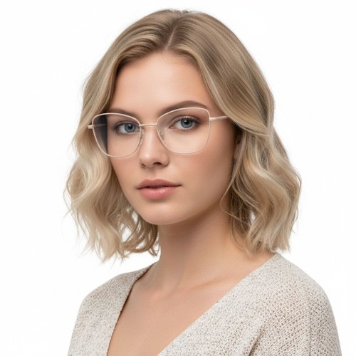 Lunettes papillon en métal marron #BS2425-0308