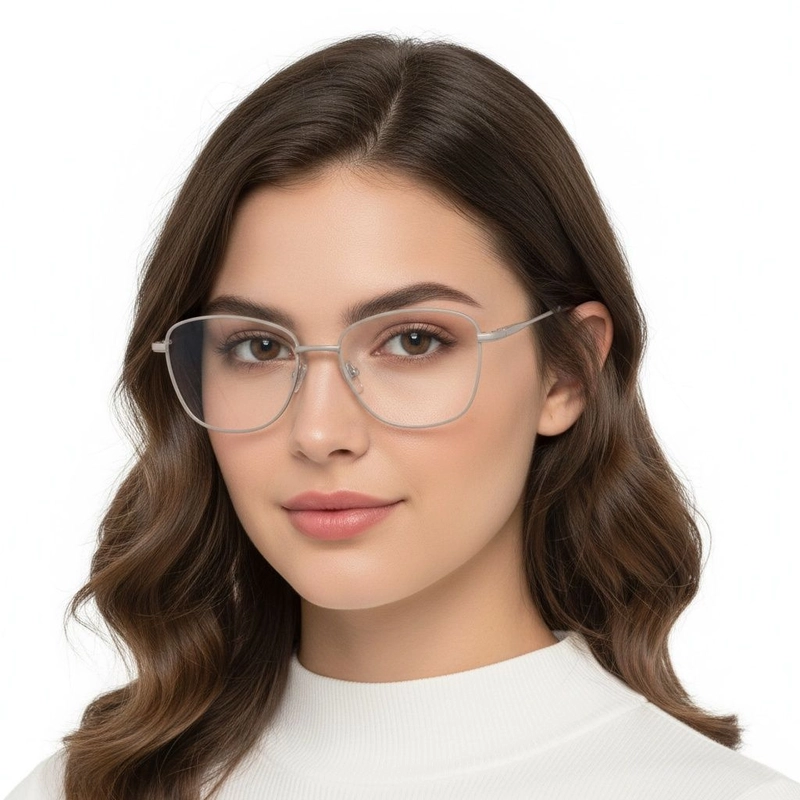 Rectangular Brown Metal Glasses #BS2425-0314