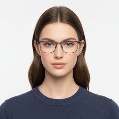 Rectangular Black Metal Glasses #BS2425-0347