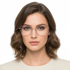 Lunettes papillon en métal blanc #BS2425-0351