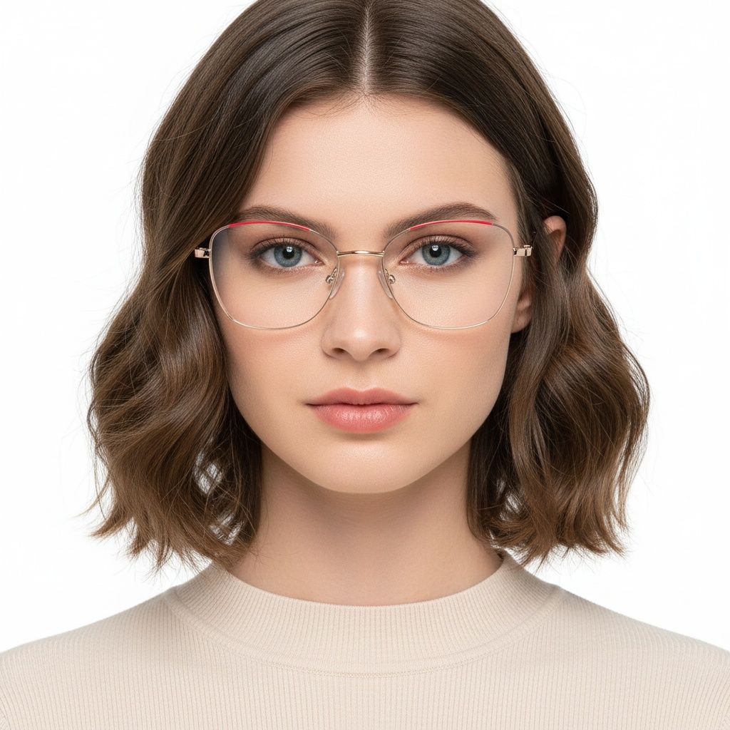 Butterfly Red Metal Glasses #BS2425-0352