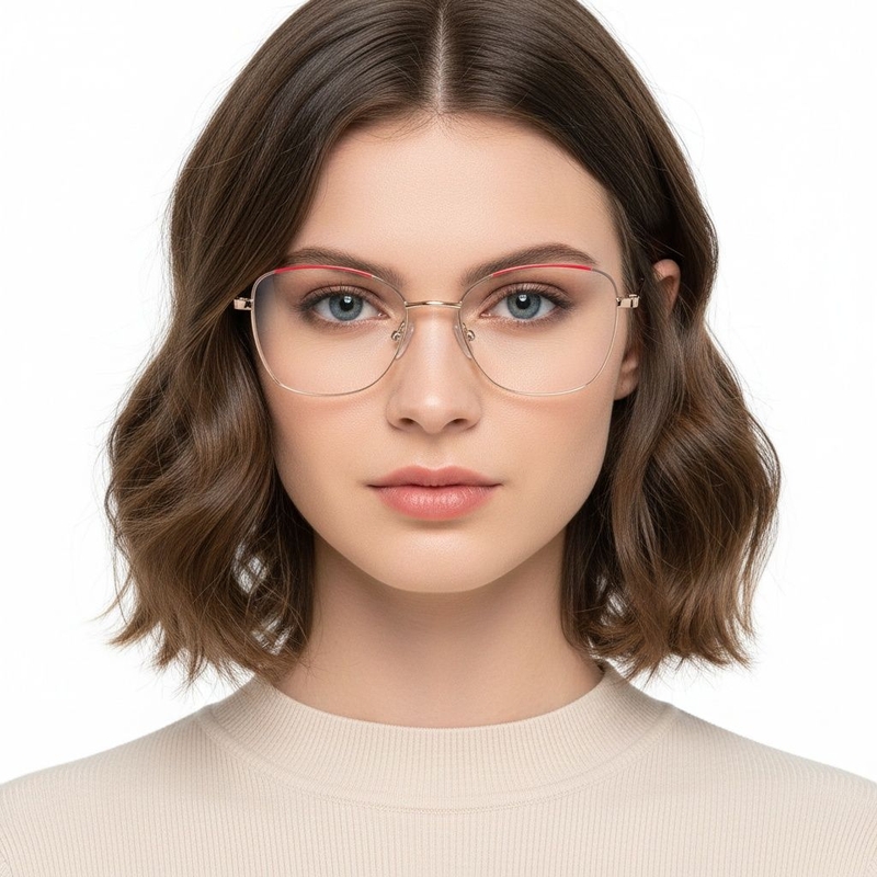 Butterfly Red Metal Glasses #BS2425-0352