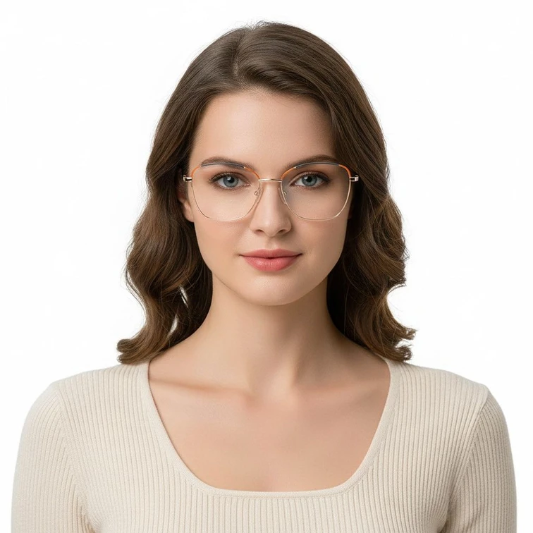 Gafas de metal naranja mariposa #BS2425-0354