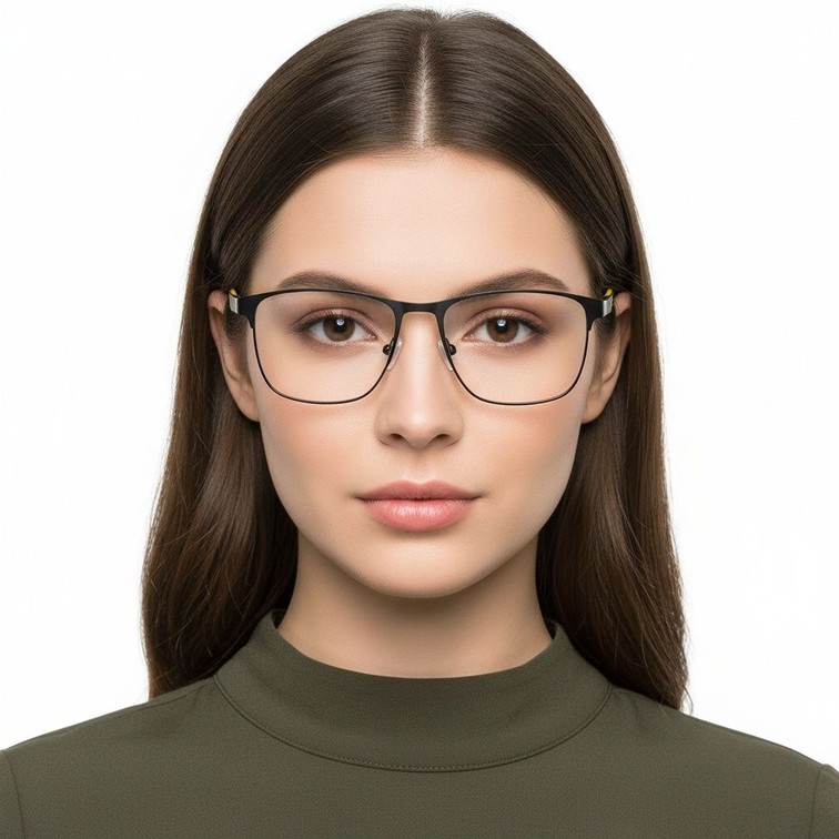 Rectangular Yellow Metal Glasses #BS2425-0361