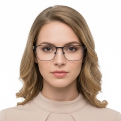 Rectangular Yellow Metal Glasses #BS2425-0368