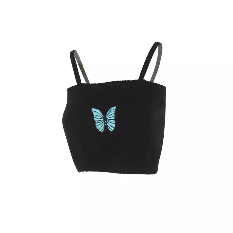 Embroidered Cropped Knit Cardigan Vest Set Spring Autumn SSU-00014