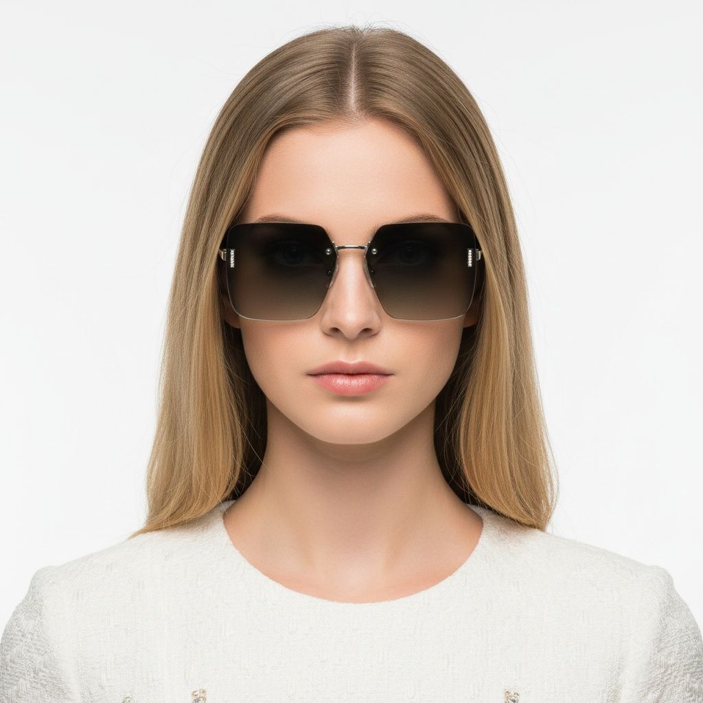 Invisible Silver Metal Sunglasses #BS2503-0081