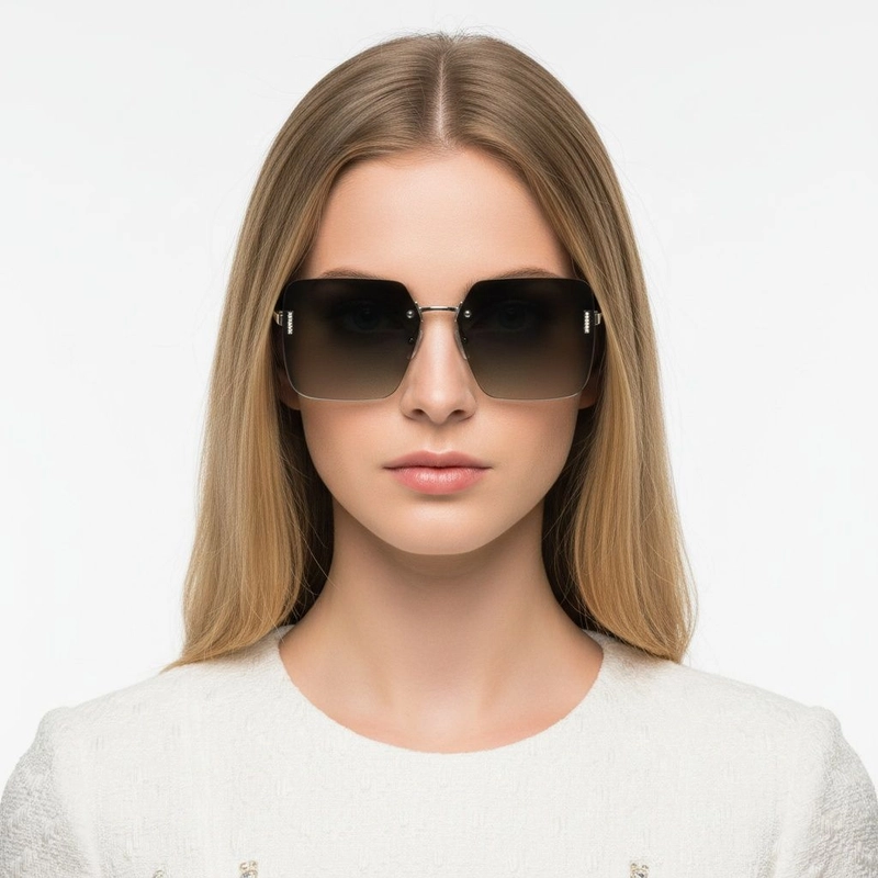 Invisible Silver Metal Sunglasses #BS2503-0081