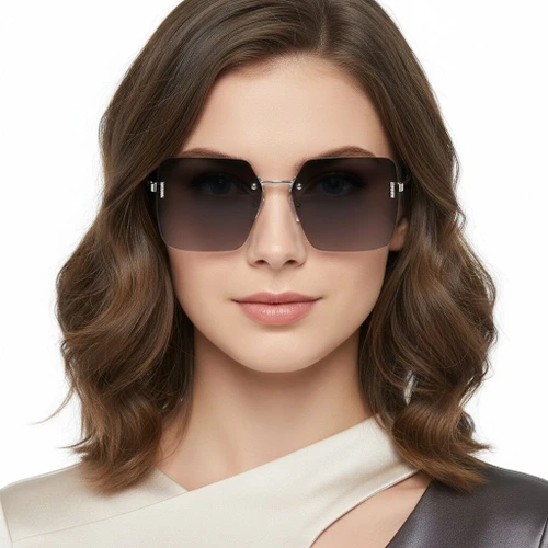 Invisible Silver Metal Sunglasses #BS2503-0082