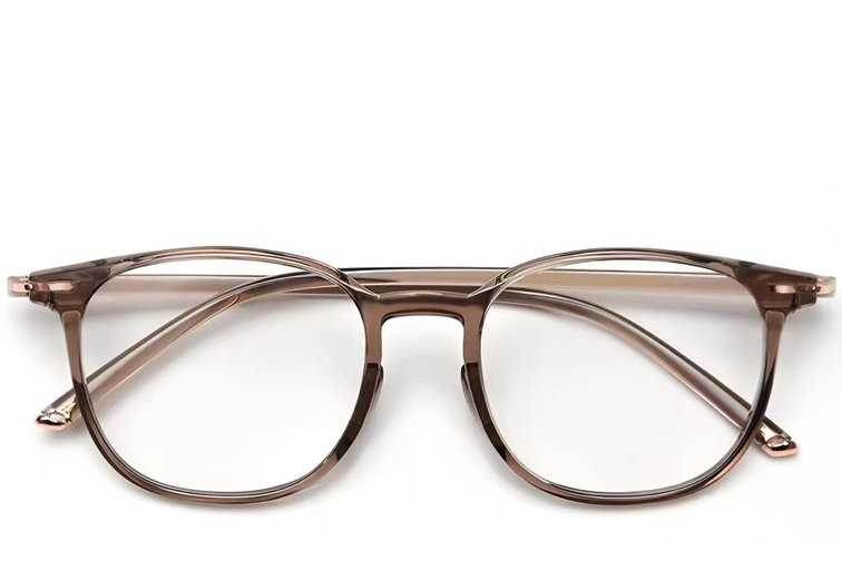 Lunettes rectangulaires marron TR90 #BS0423-0038
