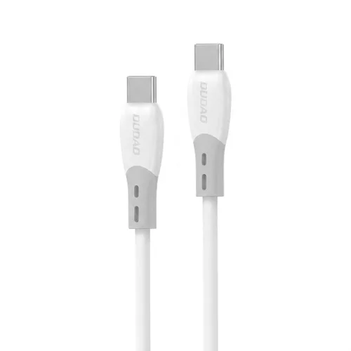 DUDADO 60W PD Fast Charging Data Cable for iPhone & Android, 480Mbps, Liquid Soft Gel, White/Grey