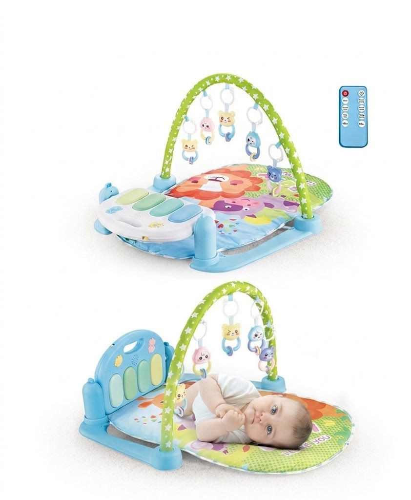 Interactive Baby Piano Gym Mat with Music & Microphone