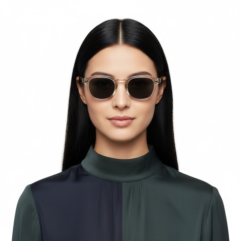 Oval Grey Plastic Sunglasses #BS2503-0097