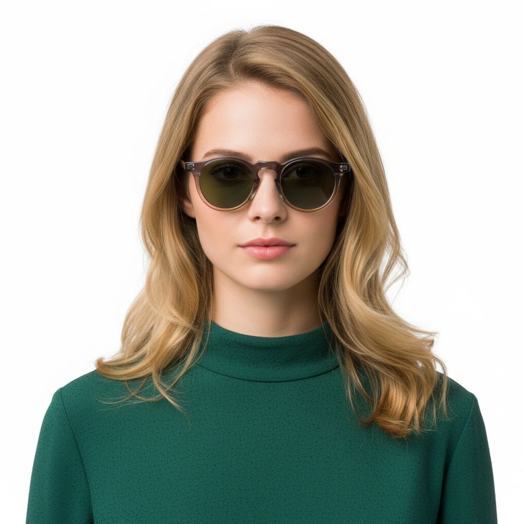 Oval Grey Plastic Sunglasses #BS2503-0118