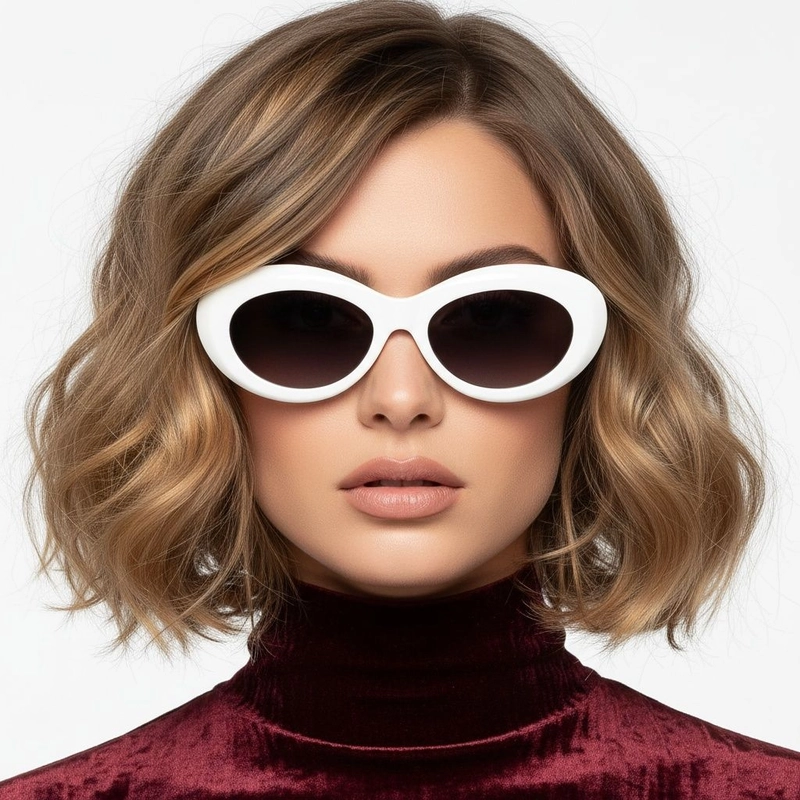 Schmetterlings-Creme-Acetat-Sonnenbrille #BS2607-0072