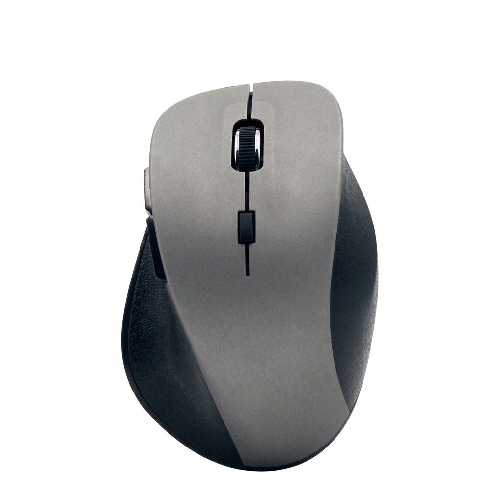 Ergonomic Vertical Wireless Mouse, 2.4G Wireless, USB Rechargeable, Natural Grip - Mystic Grey Edition