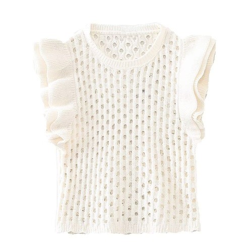Chenille Layered Vest - Stylish Sleeveless Top KUN-00012