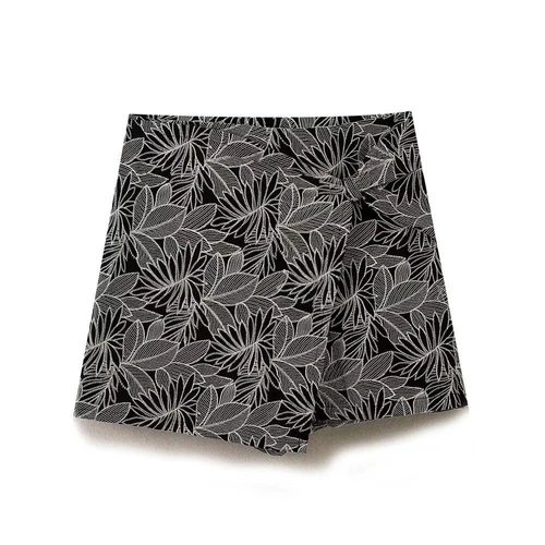 Women's Leaf Embroidered Skirt Pants - Versatile Chic KUN-00030