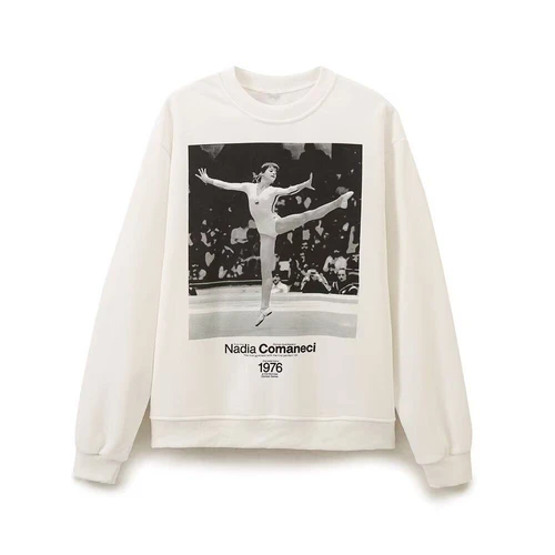 Women's Floral Print Sweatshirt - European Style Classic KUN-00009