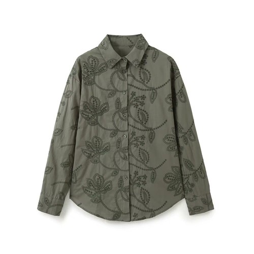 Klassisches besticktes Hemd – Vielseitiges Oberteil im europäischen Stil KUN-00008